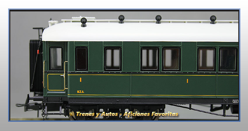 Coche pasajeros verderón Serie 301/344 ACW-37 1ª y 3ª Clase - MZA